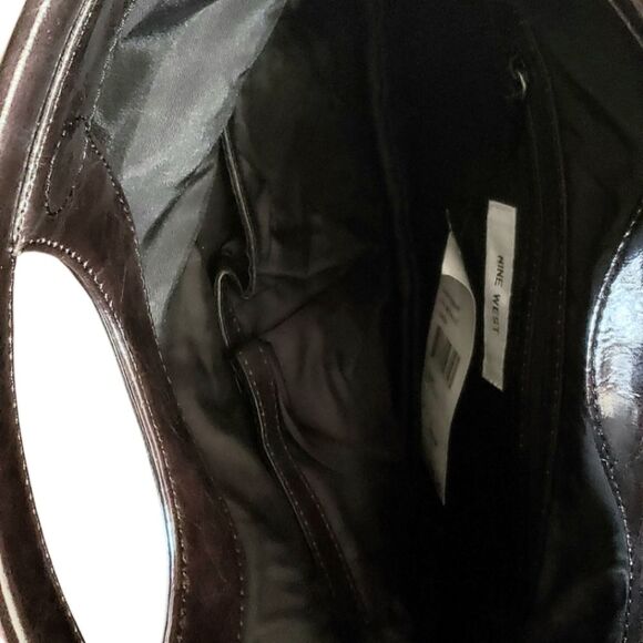 NWT Nine West Black Silver and Gray Patchwork Clutch Purse - Picture 4 of 6